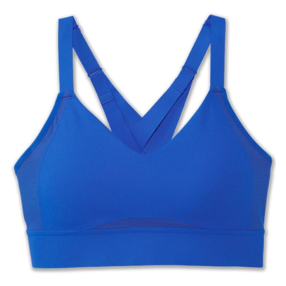 NWT Brooks Drive Interlace Sports Bra Blue | Size 30C/D - Picture 2 of 8